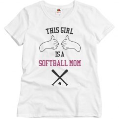 This girl softball mom