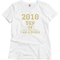 Founders day T White & gold