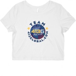 Ladies Slim Fit Crop Top Tee