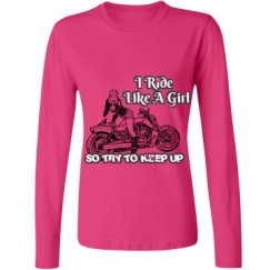 Ladies Relaxed Fit Basic Long Sleeve Tee