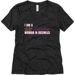 Ladies Relaxed Fit Super Soft Triblend V-Neck Tee