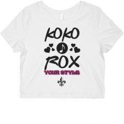 Ladies Slim Fit Crop Top Tee