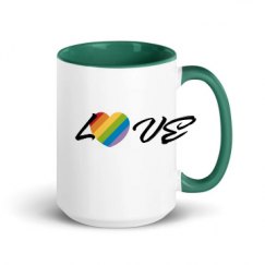 15oz Ceramic Mug with Color Inside