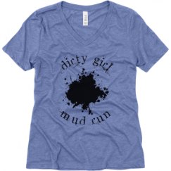 Ladies Relaxed Fit Super Soft Triblend V-Neck Tee