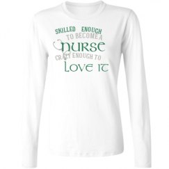 Ladies Relaxed Fit Basic Long Sleeve Tee