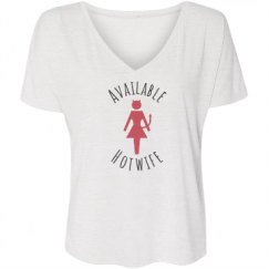 Ladies Flowy Slouchy V-Neck Tee