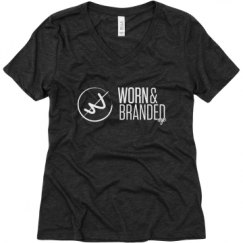 Ladies Relaxed Fit Super Soft Triblend V-Neck Tee