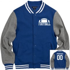 Custom Number Football Dad Letterman Jacket