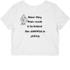 Ladies Slim Fit Crop Top Tee