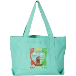 Lg Tote - Juneteenth 1 - Khaki