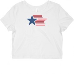 Ladies Slim Fit Crop Top Tee