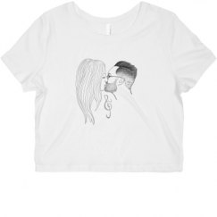 Ladies Slim Fit Crop Top Tee