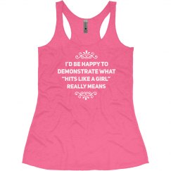 HITS LIKE A GIRL TANK