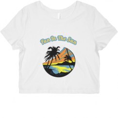 Ladies Slim Fit Crop Top Tee