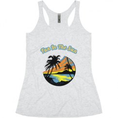 Ladies Slim Fit Super Soft Racerback Triblend Tank