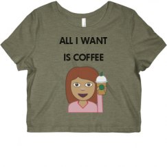 Ladies Slim Fit Crop Top Tee