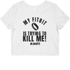 Ladies Slim Fit Crop Top Tee