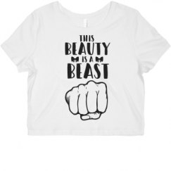 Ladies Slim Fit Crop Top Tee