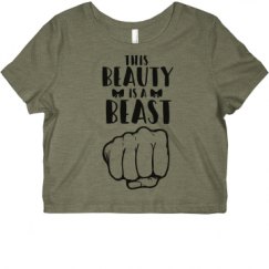 Ladies Slim Fit Crop Top Tee