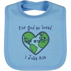 God so loved bib