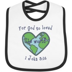 Infant Contrast Trim Bib