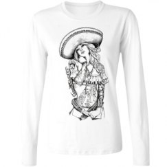 Ladies Relaxed Fit Basic Long Sleeve Tee