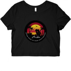 Ladies Slim Fit Crop Top Tee