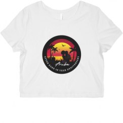 Ladies Slim Fit Crop Top Tee