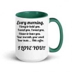 15oz Ceramic Mug with Color Inside