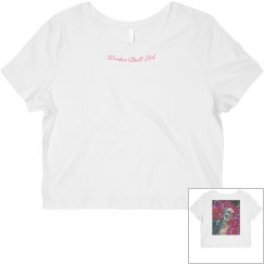 Skeleton Woman Distressed Crop