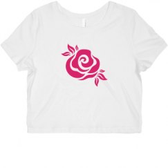 Ladies Slim Fit Crop Top Tee