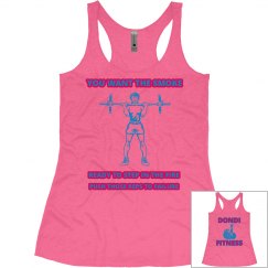 DONDIFITNESS LADIES RELAX SOFT RACERBACK TANK TOP