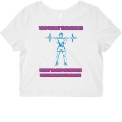 Ladies Slim Fit Crop Top Tee