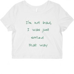 Ladies Slim Fit Crop Top Tee