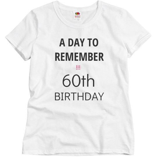 A day to remember, 60th A day to remember, 60th