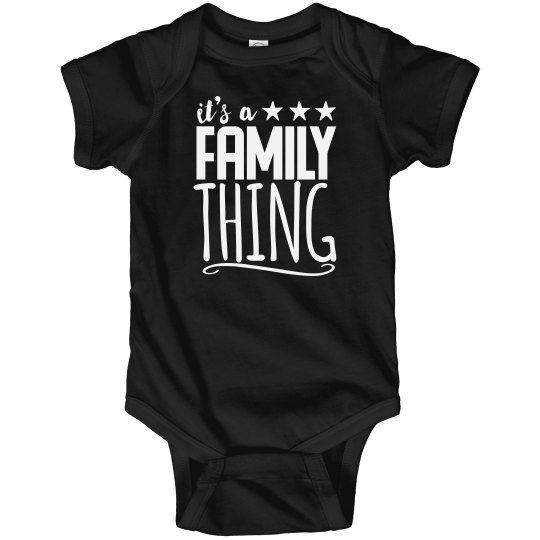 A Family thing onesie-blk/wht
