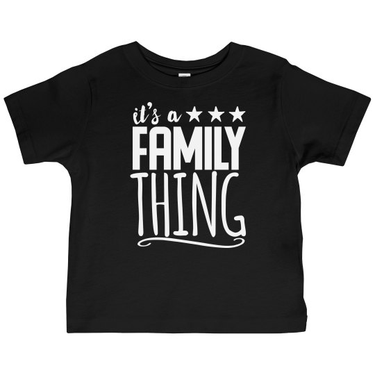 A Family thing tee (toddler)-blk/wht