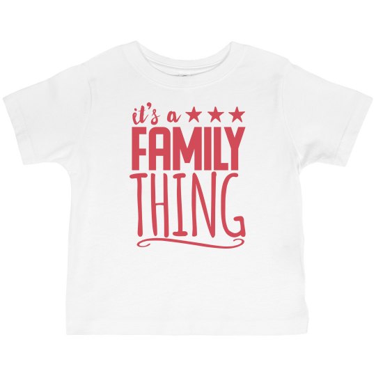 A Family thing tee (toddler)-red