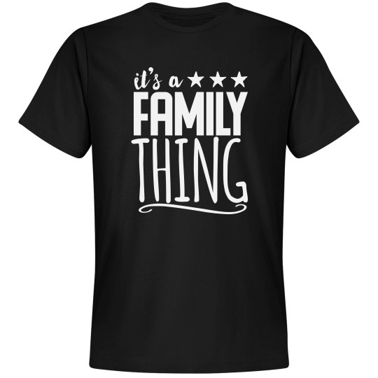 A Family thing tee (unisex)-blk/wht