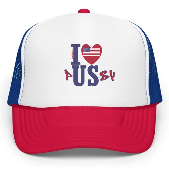 A Patriot's Pussy Hat (Blue Blood Vein Outline)