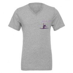 Unisex CVC Jersey V-Neck T-Shirt