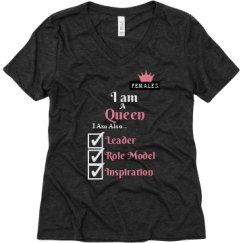 Ladies Relaxed Fit Super Soft Triblend V-Neck Tee