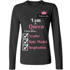 Ladies Relaxed Fit Basic Long Sleeve Tee