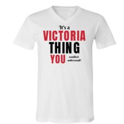 Unisex V-Neck Jersey Tee