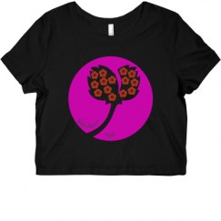 Ladies Slim Fit Crop Top Tee