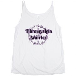 Curvy Girl Fibromyalgia Warrior Peace Sign Tank