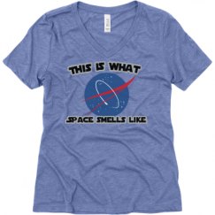 Ladies Relaxed Fit Super Soft Triblend V-Neck Tee