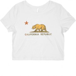 Ladies Slim Fit Crop Top Tee