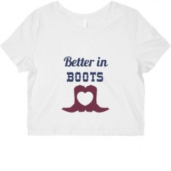 Ladies Slim Fit Crop Top Tee