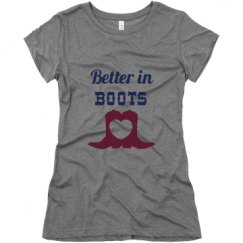 Ladies Slim Fit Super Soft Triblend Tee